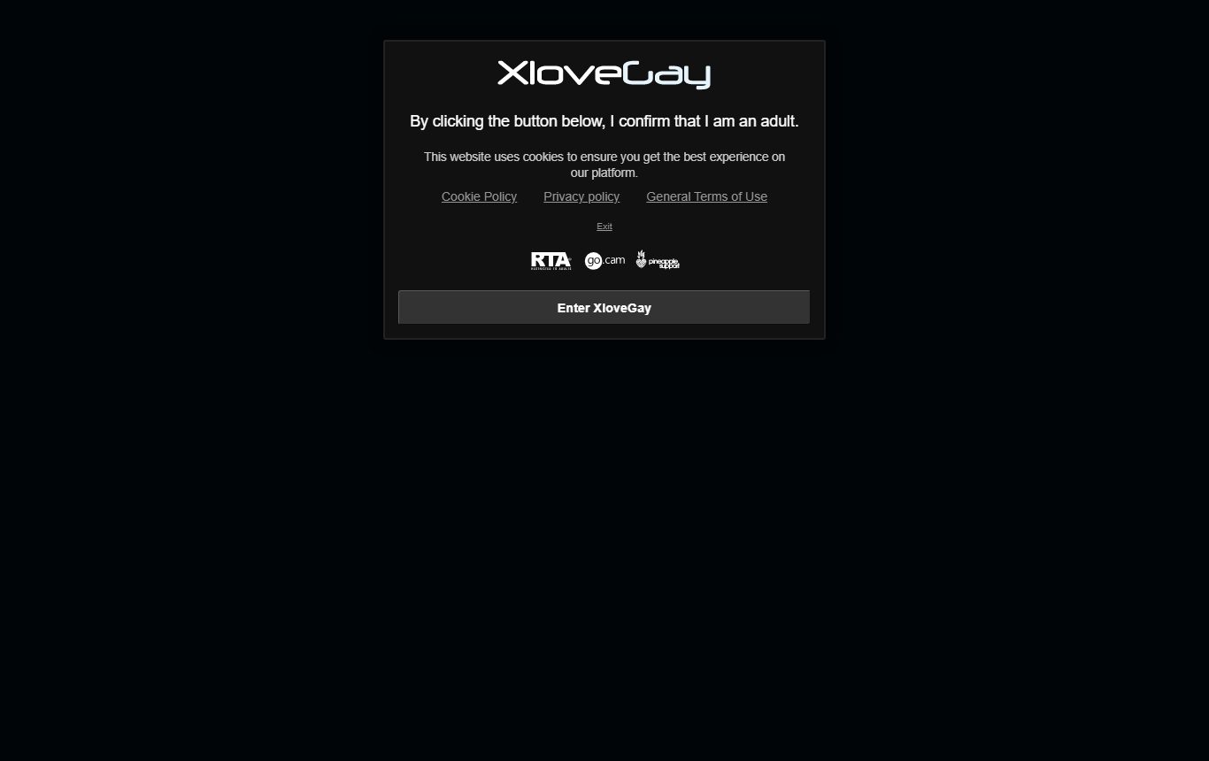 XLoveGay homepage showing live animated performer thumbnails